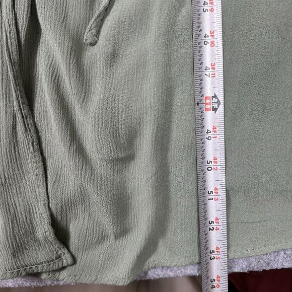 Lulus Dress Womens Large Much Obliged Washed Olive Green Wrap Maxi - Picture 7 of 10